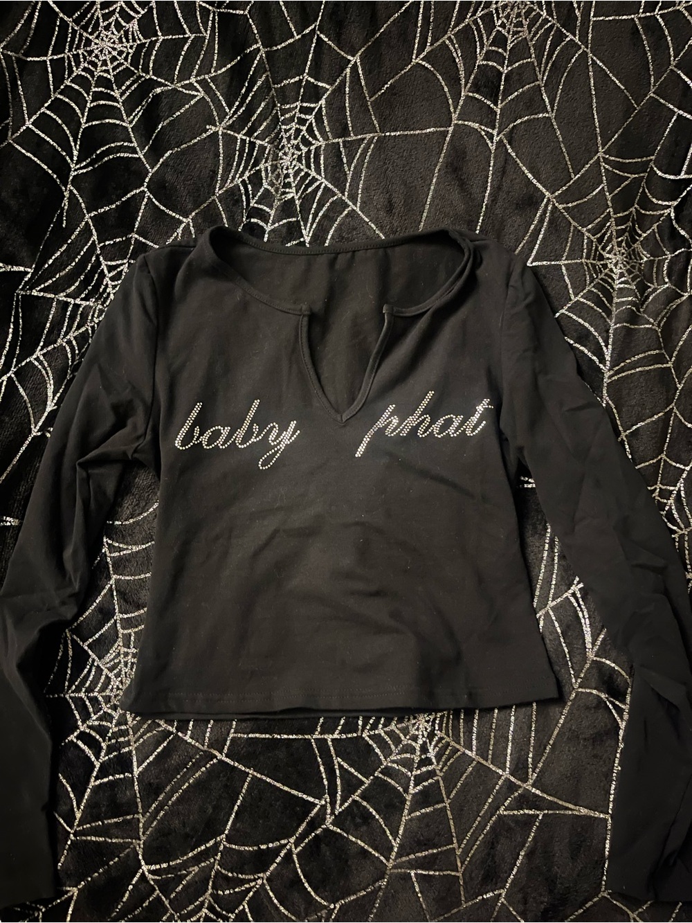 Baby phat rhinestone long sleeve